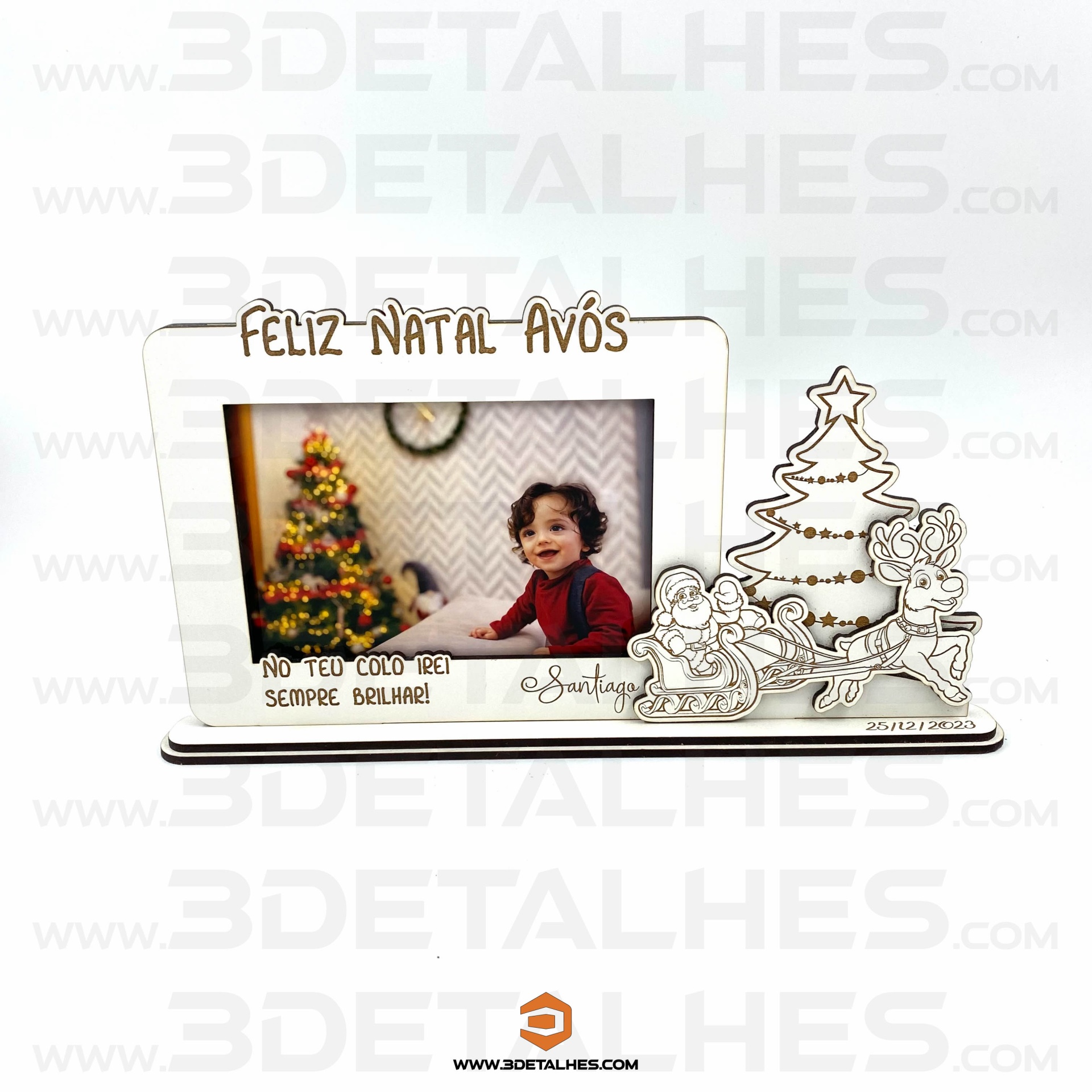 Porta Retrato - Pai Natal e Rena