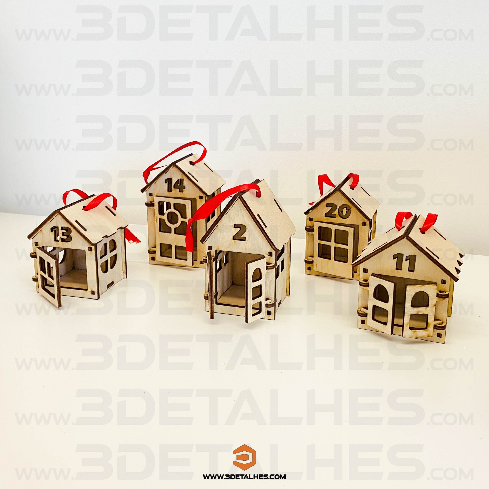 Advento - Casinhas de Madeira