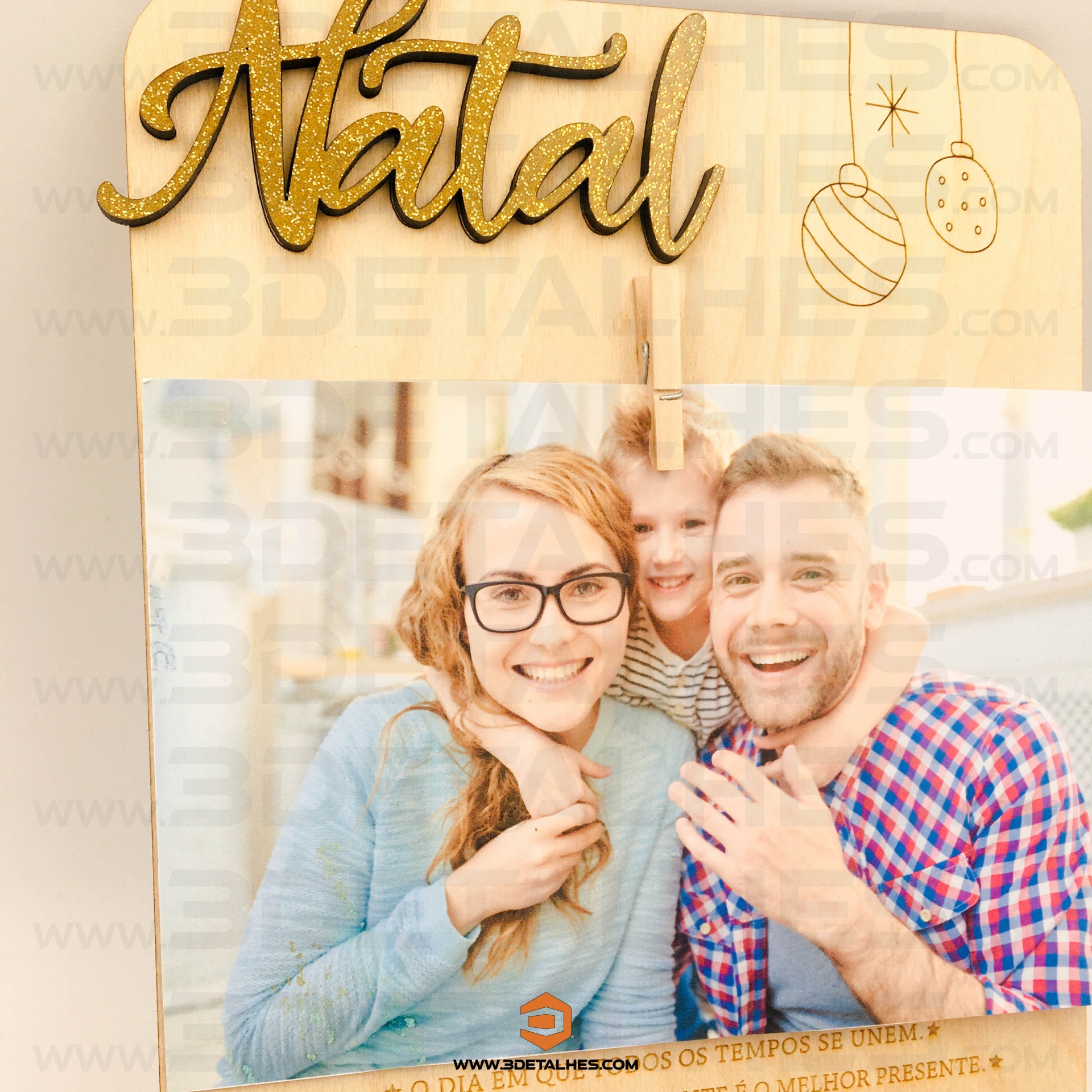 Placa de Natal com mensagem