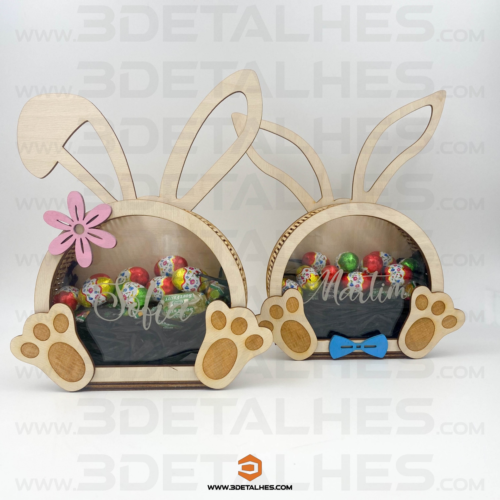 Caixa Coelho com Nome e Surpresa