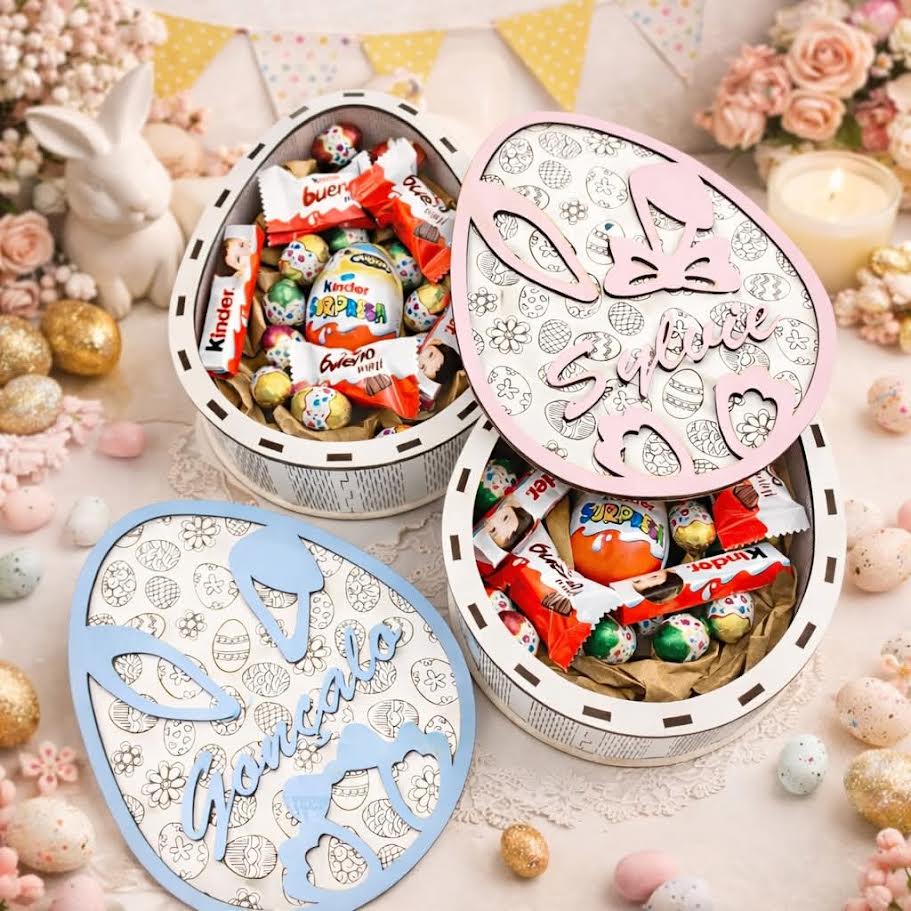 Caixa Ovo com Nome e Surpresa