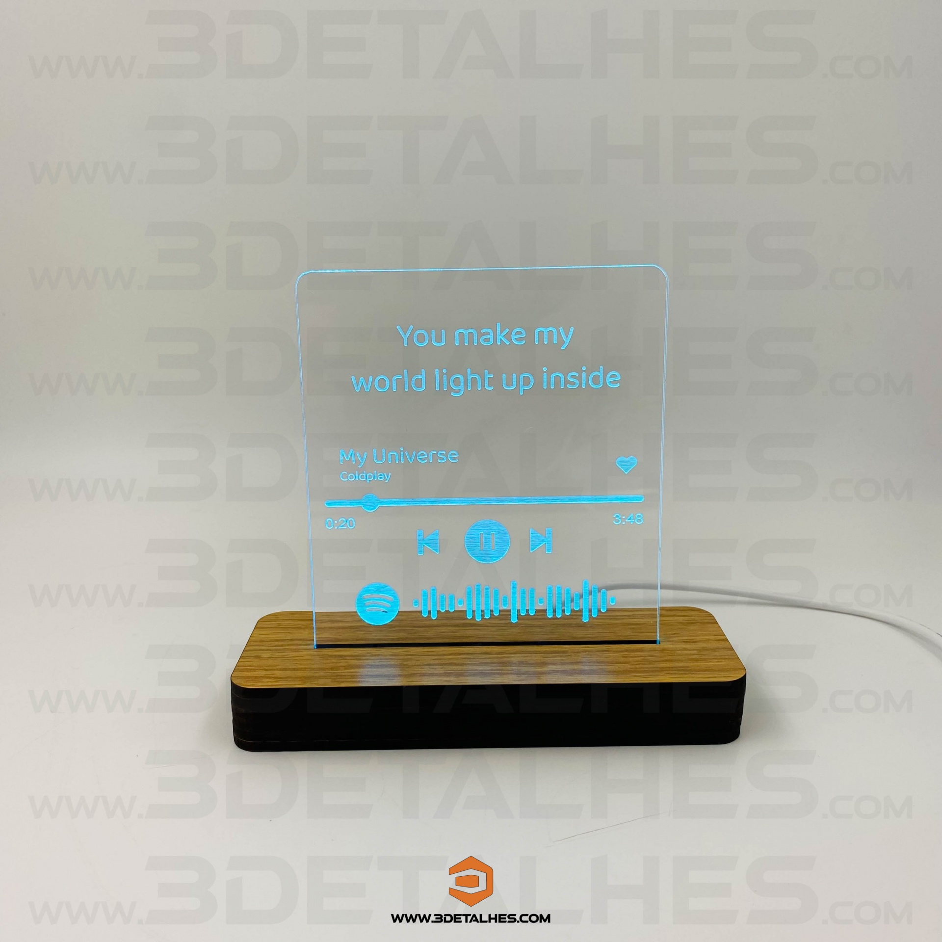 Candeeiro Led - Música Spotify