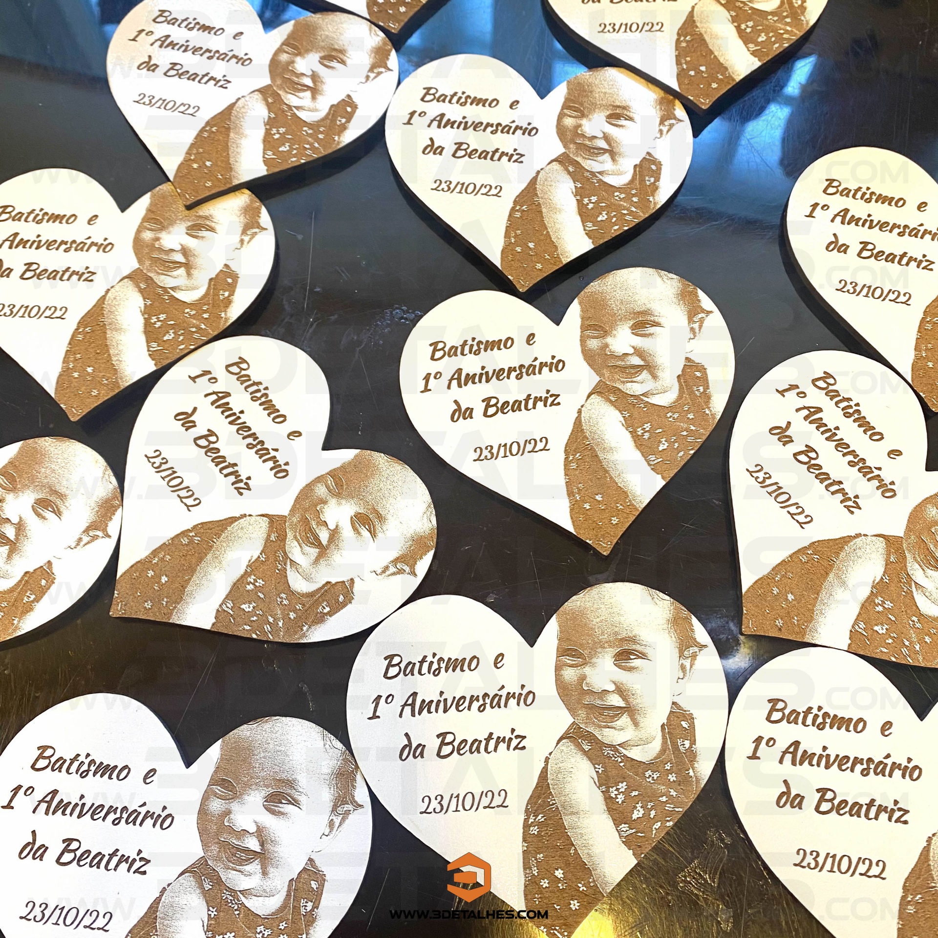 Lembrança - Íman Coração com Gravação de Foto