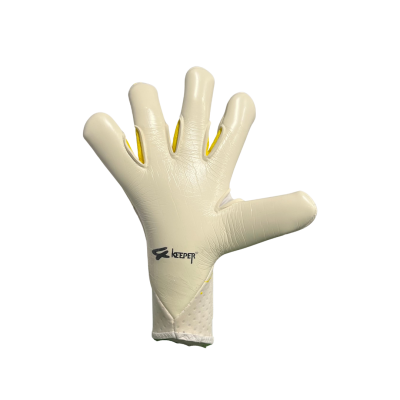 Luva desportiva creme com texto keeper