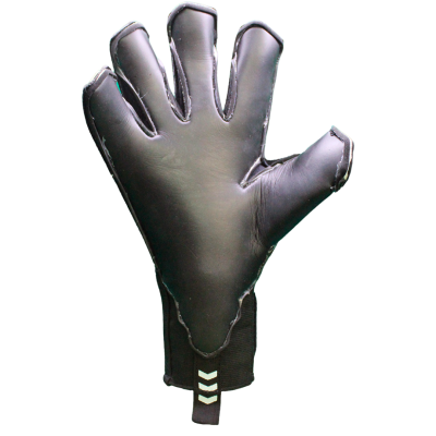 Luva preta acolchoada para artes marciais com detalhes brancos