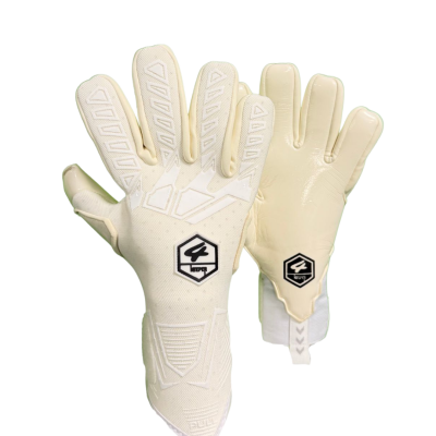 Par de luvas desportivas bege claro com logótipo 4 KEEPER