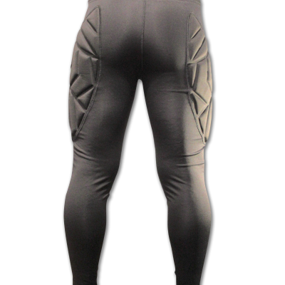 Calças justas cinzentas com acolchoamento em almofadas triangulares e fundo preto