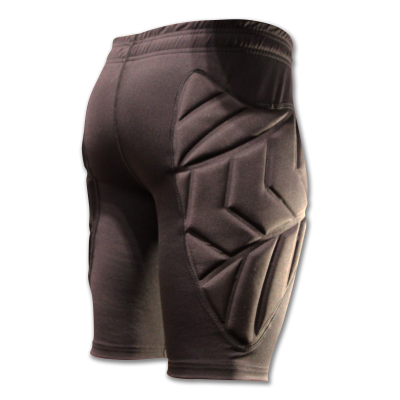 Calção de proteção desportiva cinza escuro com almofadas de espuma moldada