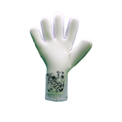 Luva branca para guarda-redes com logótipo GRIPTEC no pulso