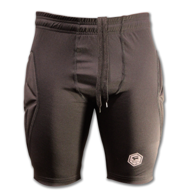 Calções desportivos pretos com cordão e bolsos laterais