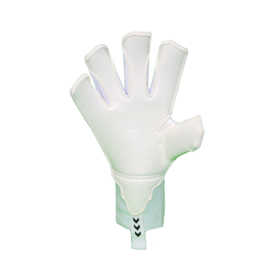 Luva desportiva branca com palma texturizada e punho ajustável