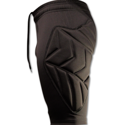 Calção preto acolchoado com cós elástico e cordão