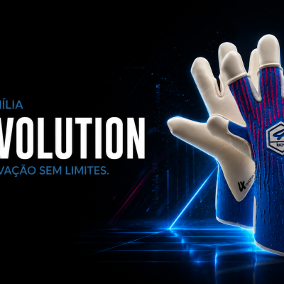 Luvas de guarda-redes azuis e brancas com logótipo 4 KEEPER