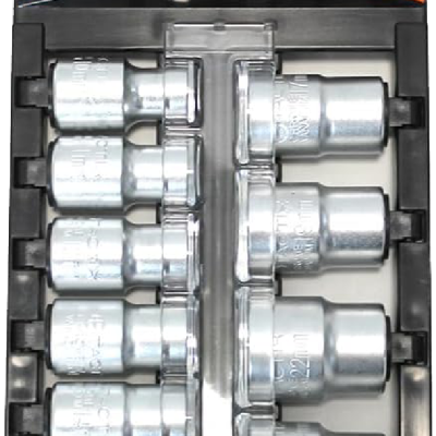 Conjunto de soquetes metálicos TACTIX em embalagem preta com rótulo laranja e preto