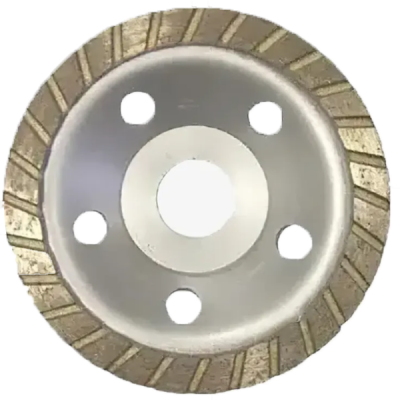 Disco de corte abrasivo metálico prateado com bordas douradas