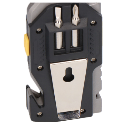 Ferramenta multifuncional portátil com suporte metálico e pontas de fenda