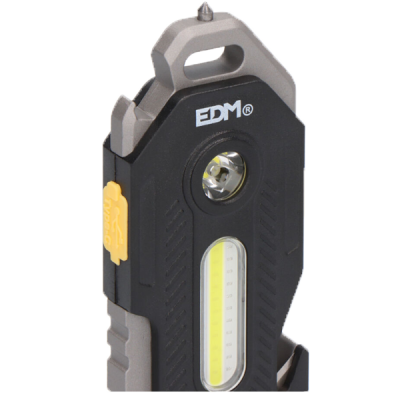 Dispositivo multifuncional EDM preto e cinza com luzes LED