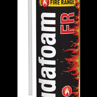 Frasco de espuma expansível Soudalfoam FR para isolamento resistente ao fogo e acústico