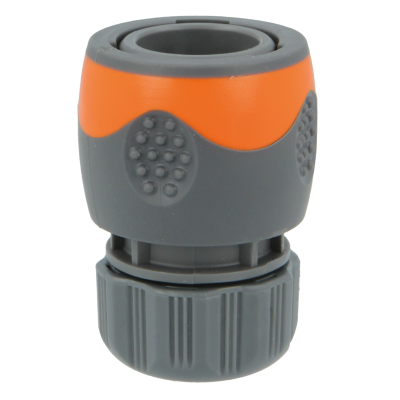 Conector cinza e laranja para mangueira