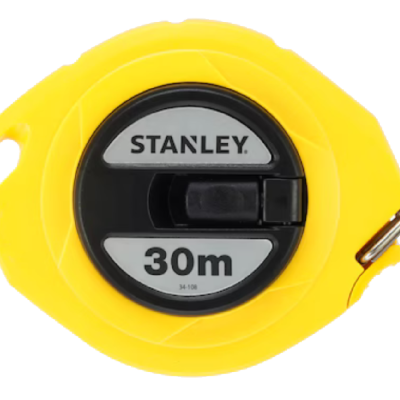 Trena STANLEY de 30 metros com corpo amarelo e preto