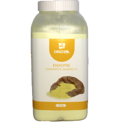 Frasco plástico com Enxofre Diamante Amarelo Origem 1 kg