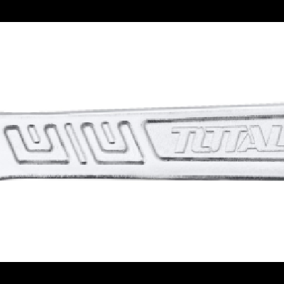 Chave inglesa ajustável em metal prateado com marcações e gravações