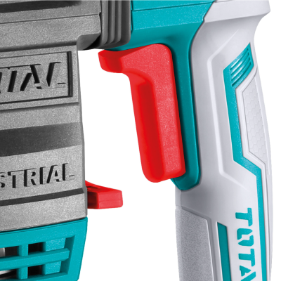 Punho e gatilho de ferramenta elétrica TTITAL com corpo branco, azul e detalhes cinza