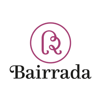 Logótipo com círculo roxo e texto Bairrada