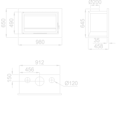 Desenho técnico com dimensões em milímetros