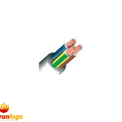 Cabo elétrico com quatro condutores coloridos e logótipo Abranfogo