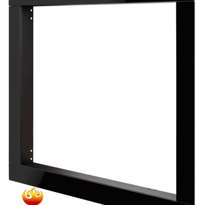 Moldura preta metálica brilhante para embutir