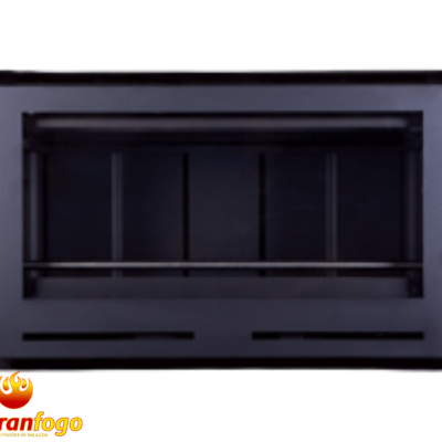 Grelhador rectangular preto com grelha interna