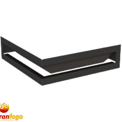 Candeeiro de teto ou parede moderno em ângulo com estrutura preta e iluminação LED