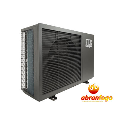 Unidade externa de ar condicionado TEK Energies com logótipo abranfogo