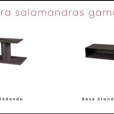 Quatro bases de salamandra castanho escuro design moderno