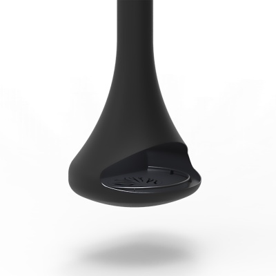 Base ou suporte preto com design cónico moderno