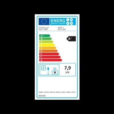 Etiqueta energética da UE com eficiência A+ e potência 7,9 kW