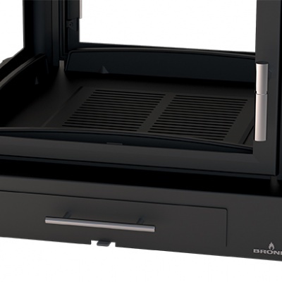 Base preta de aparelho electrónico com porta de vidro e logótipo TECHNIBOOST