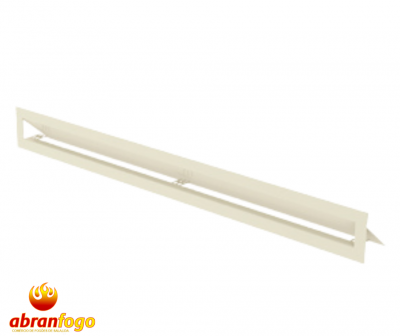 Resguardo de chamas retangular branco com logótipo abranfogo