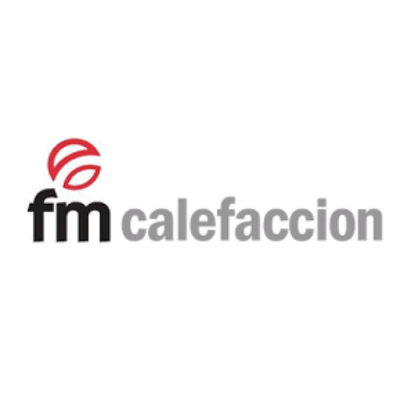Logótipo fm calefaccion em fundo branco
