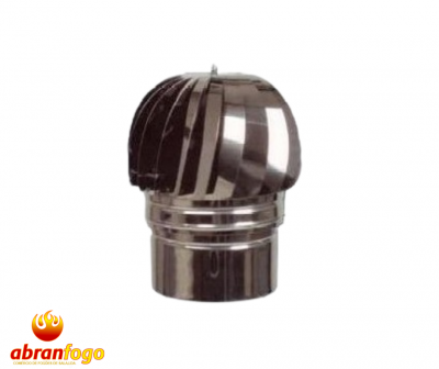 ventoinha rotativa metálica prateada brilhante com base cilíndrica e topo arredondado