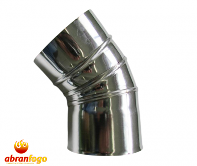 Cotovelo para chaminé em aço inoxidável polido