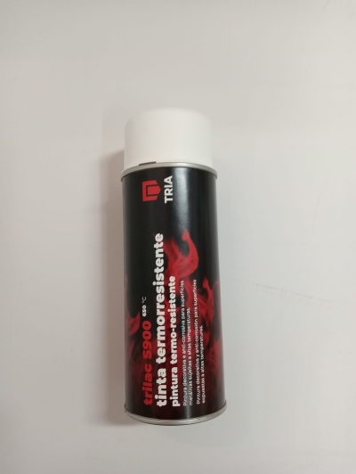 Spray de tinta termorresistente TRIA Flames 900 com tampa branca