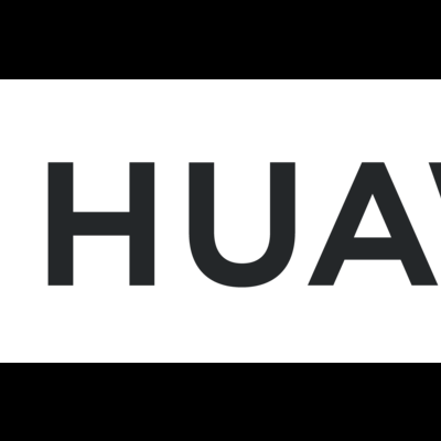 Logotipo da marca Huawei em vermelho e preto