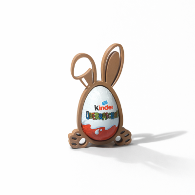 Ovo de chocolate Kinder com suporte em forma de coelho