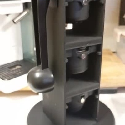 Suporte giratório para cápsulas de café com etiquetas Nespresso, Café Moído e Nescafé Dolce Gusto