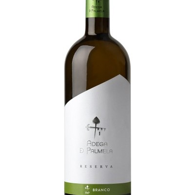 Garrafão de vinho branco Adega D Palmela Reserva com rótulo e cápsula verde