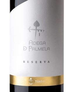 Rótulo de garrafa de vinho Adega D Palmela Reserva tinto