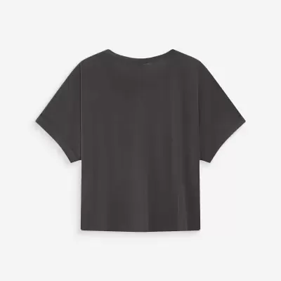 T-shirt cinza escuro de manga curta vista de costas