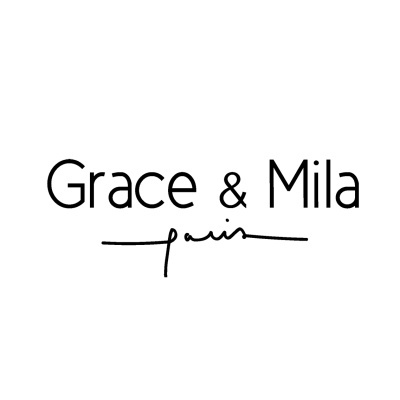 Logotipo Grace & Mila paris em texto preto